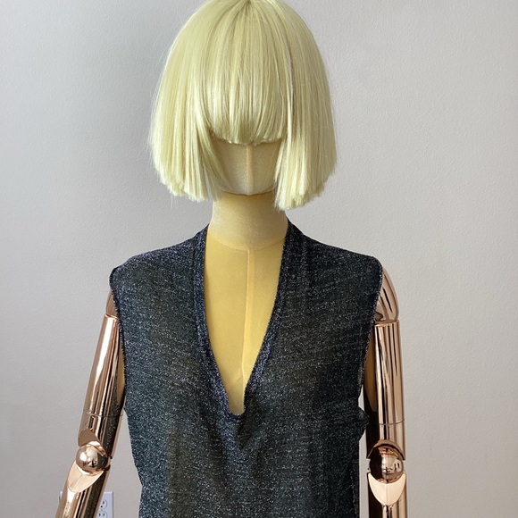 Isabel Marant Dark Grey Sleeveless V Neckline Top SZ 4/36 - Picture 5 of 8